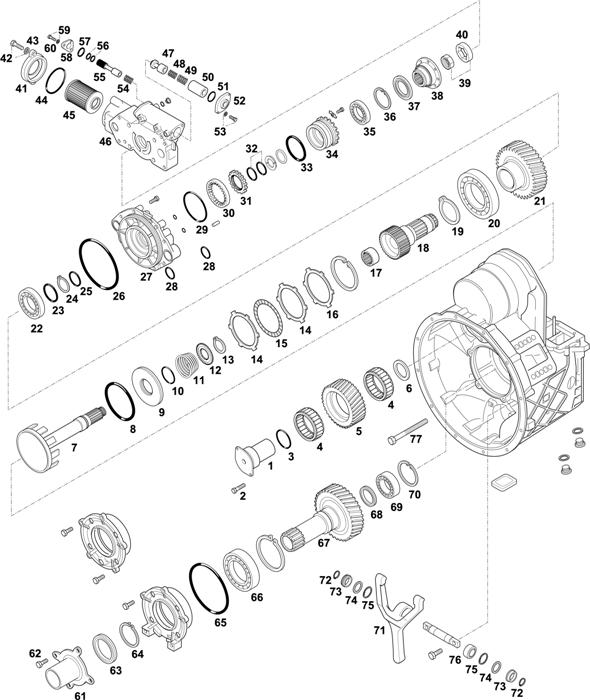 Схема ZF-95 — 1341 - 16S 1822 TO SERVO HGS NMV 221