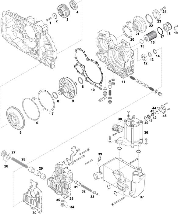Схема ZF-95 — 1341 - 16S 1621 TD IT / HOUSING / CONTROL UNIT / PUMP / HEAT EXCHANGER