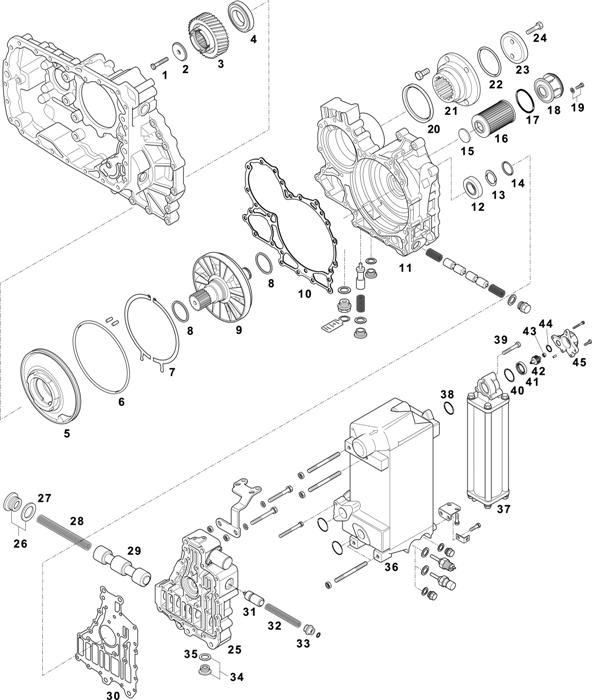 Схема ZF-95 — 1341 - 16S 1821 TO IT / HOUSING / CONTROL UNIT / PUMP / HEAT EXCHANGER
