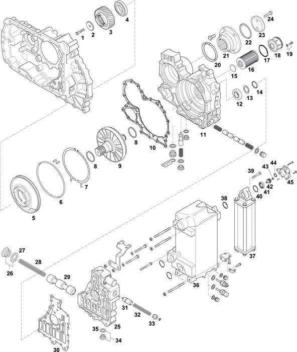 Схема ZF-95 — 1343 - 16S 2221 TD IT / HOUSING / CONTROL UNIT / PUMP / HEAT EXCHANGER