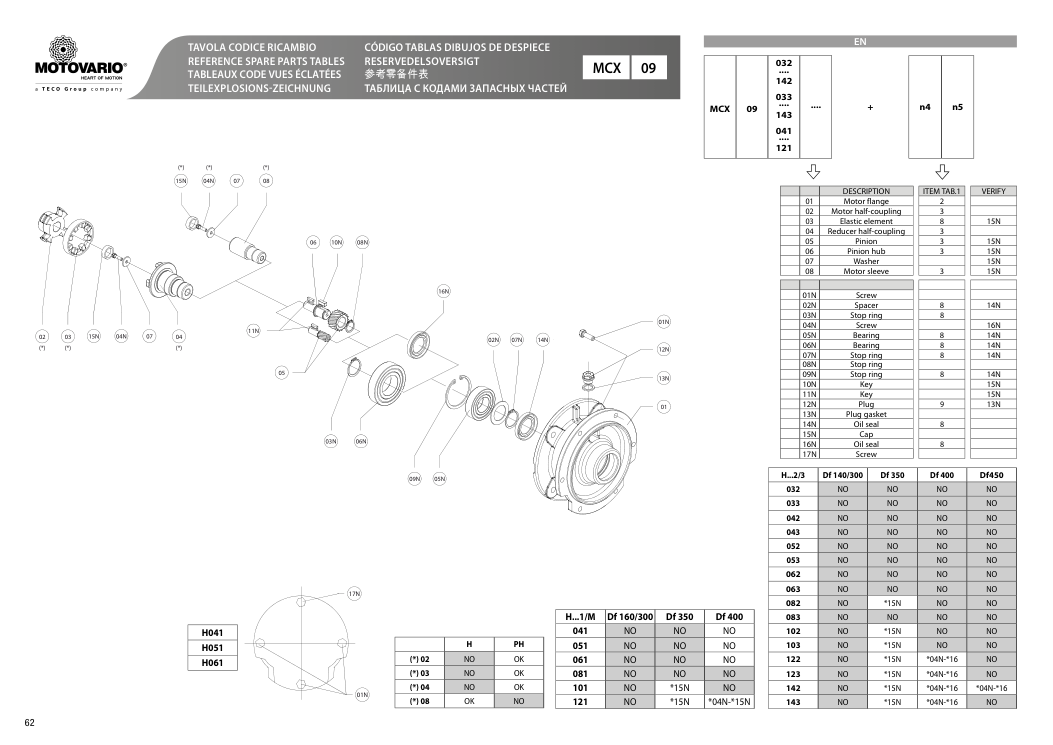 Схема H/HA MCX 09 — схема с. 62